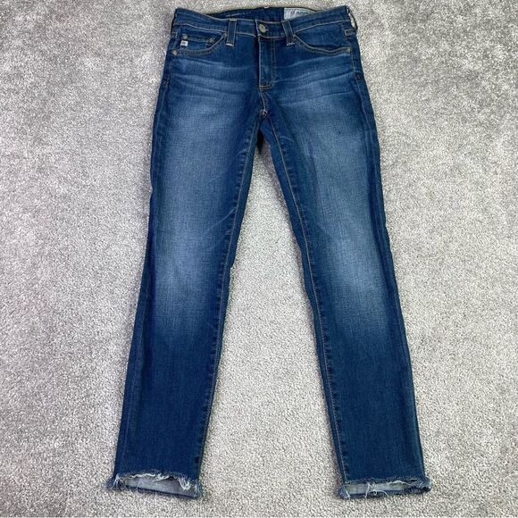 Ag Adriano Goldschmied The Legging Ankle Jeans Women's 26 Blue Skinny Low Rise - Picture 1 of 14